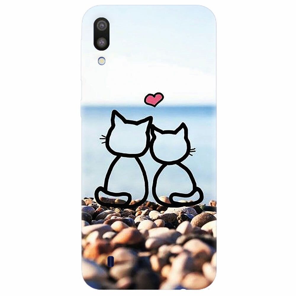 Husa silicon pentru Samsung Galaxy M10, In Love Cats