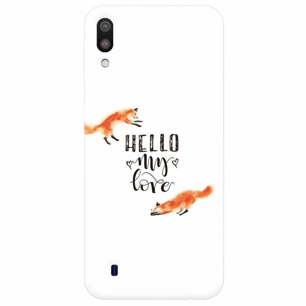 Husa silicon pentru Samsung Galaxy M10, Hello My Love