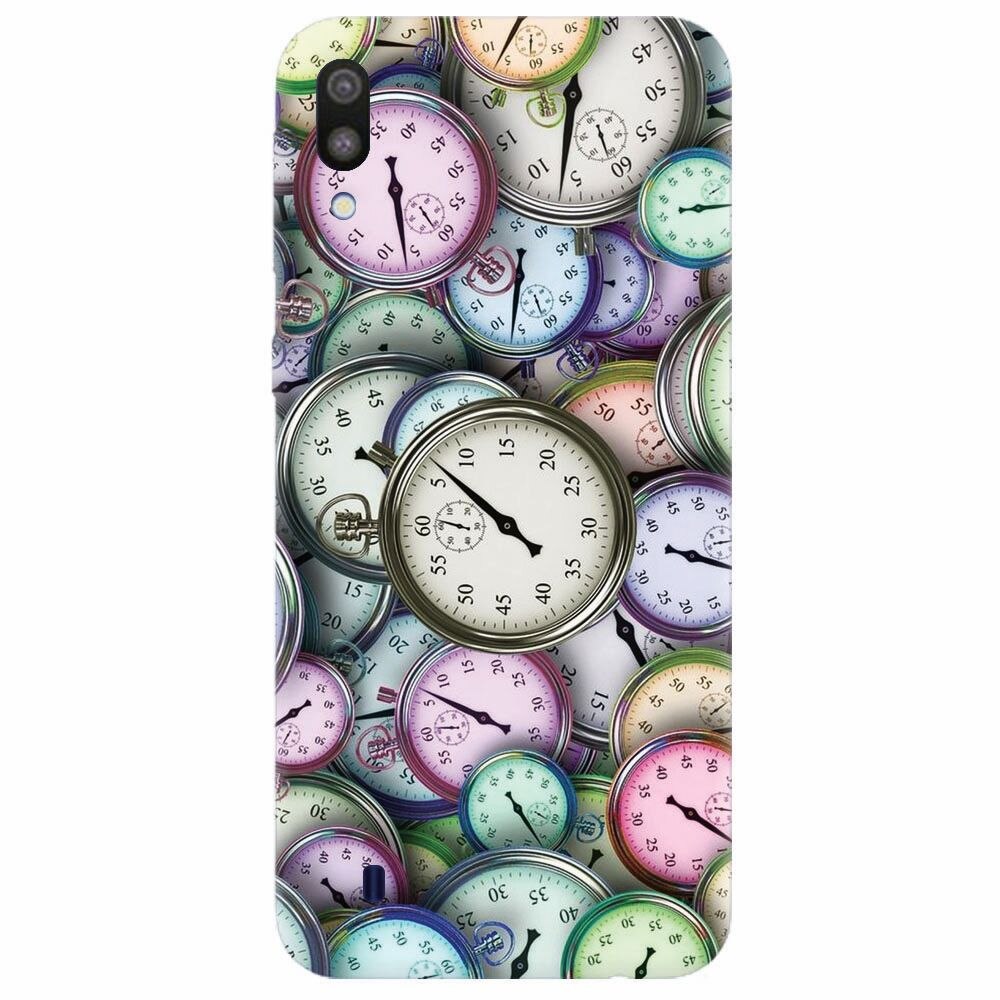 Husa silicon pentru Samsung Galaxy M10, Clocks