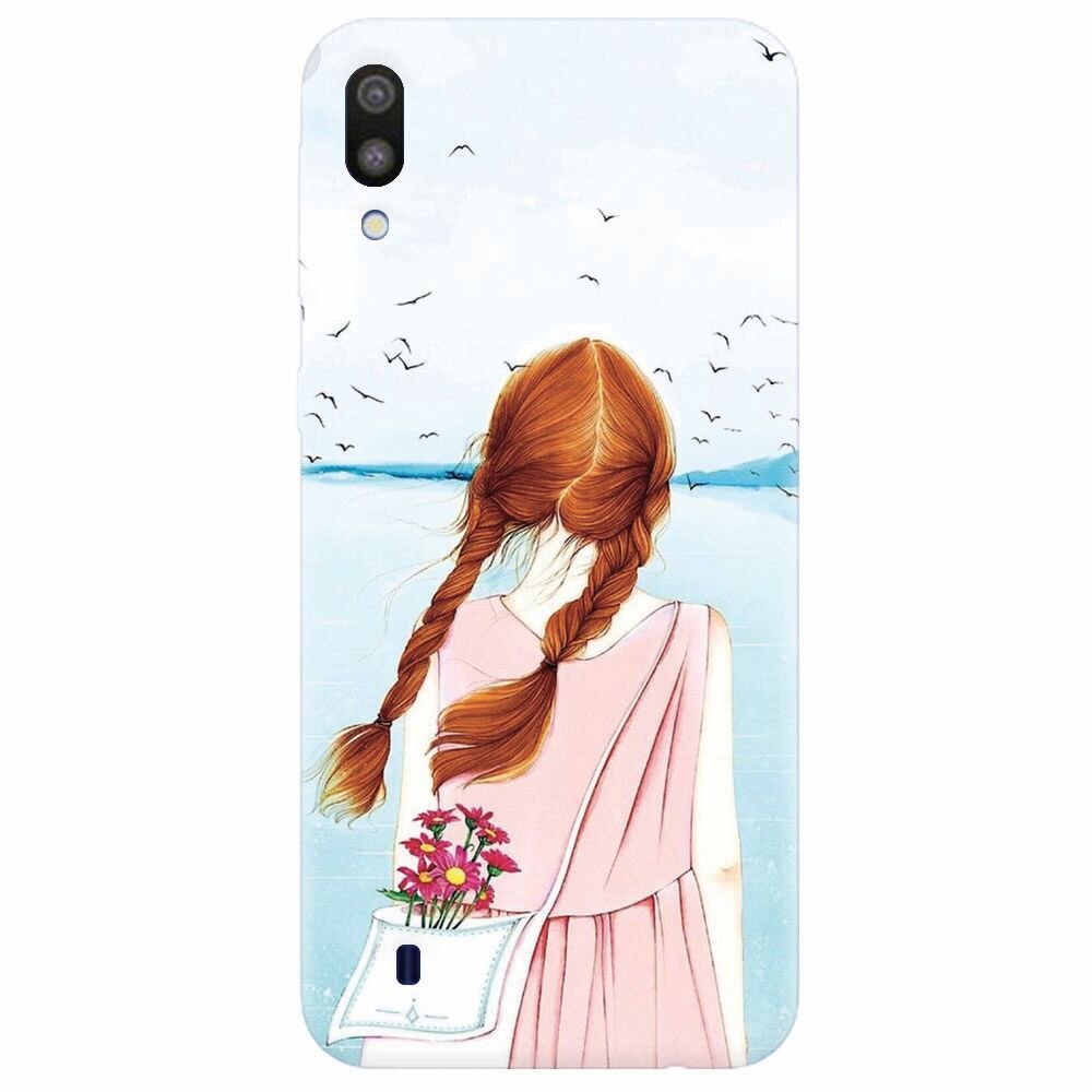 Husa silicon pentru Samsung Galaxy M10, Girl And Birds