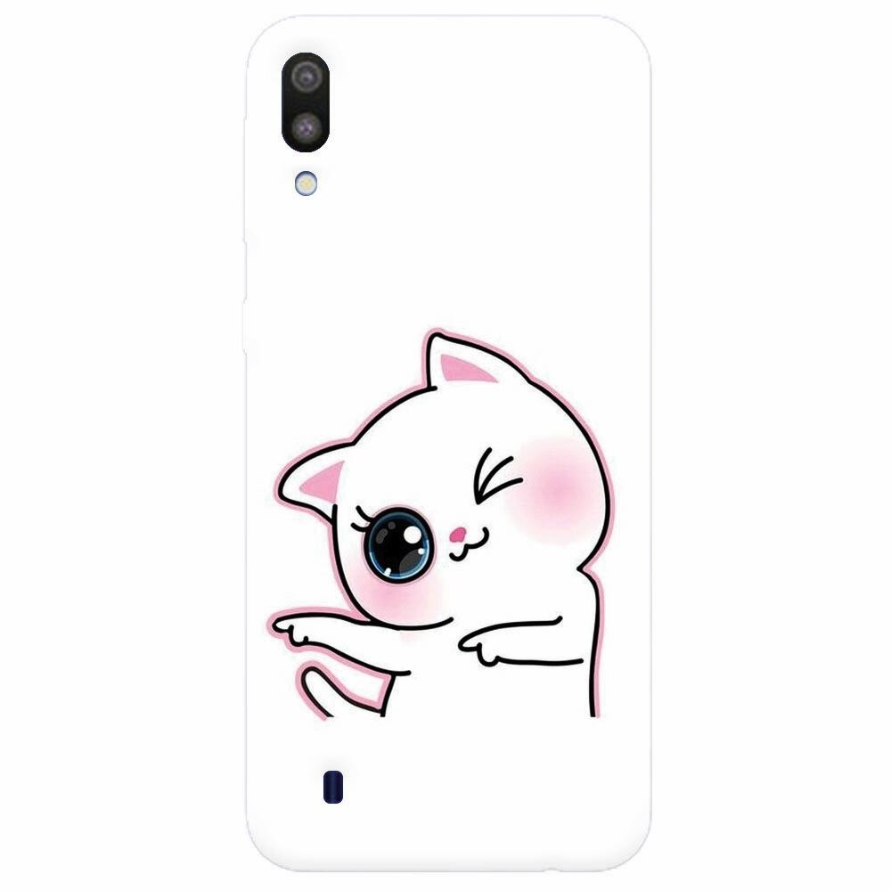 Husa silicon pentru Samsung Galaxy M10, Cute Kitty