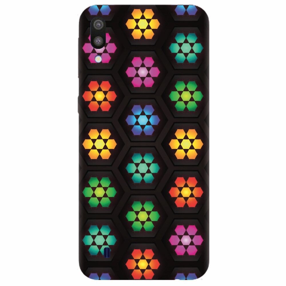 Husa silicon pentru Samsung Galaxy M10, Kaleidoscope Mosaic Patterns