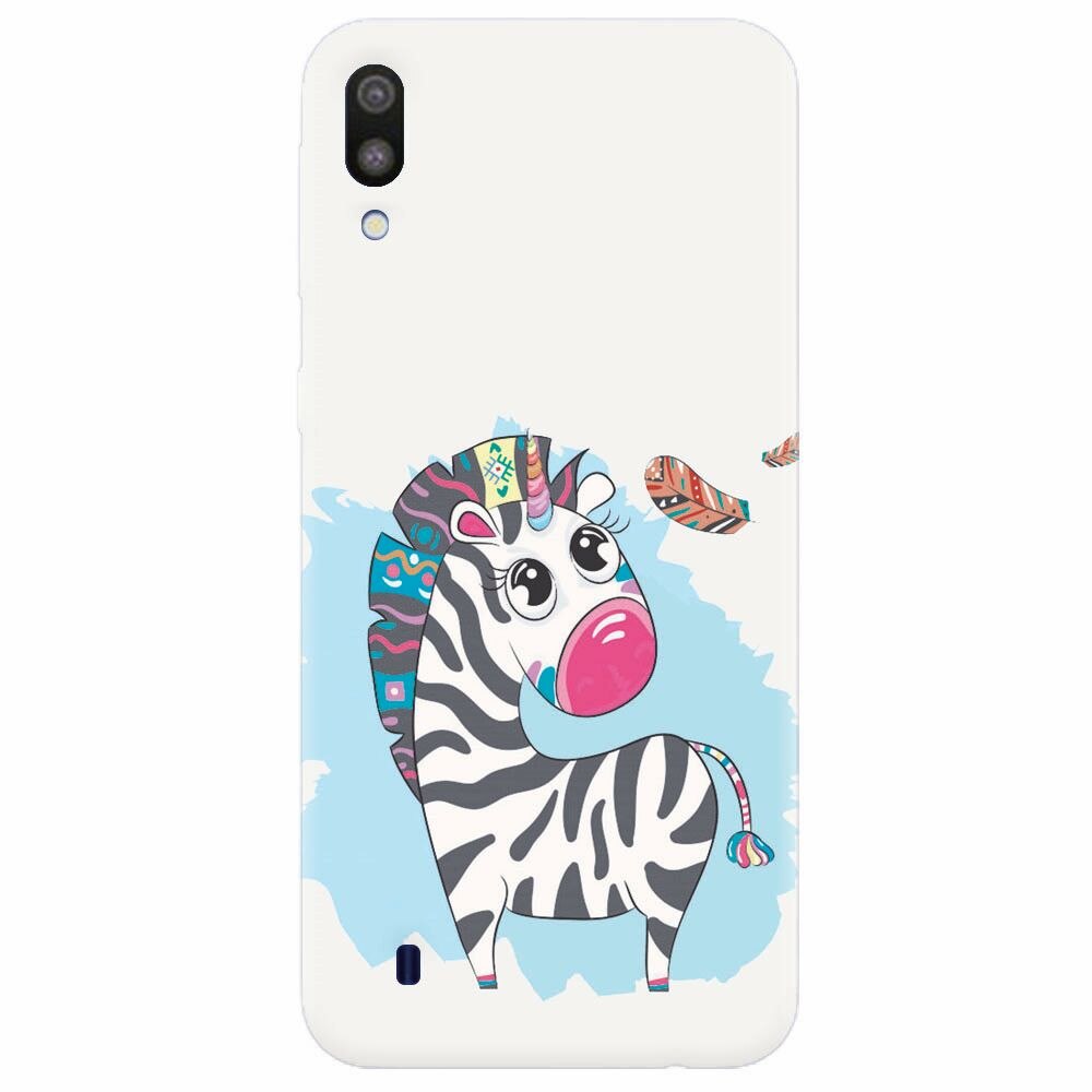 Husa silicon pentru Samsung Galaxy M10, Zebra