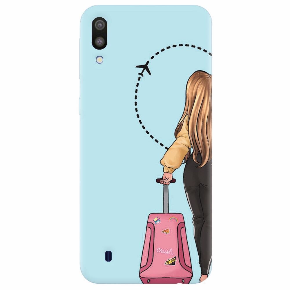 Husa silicon pentru Samsung Galaxy M10, Travel Girl