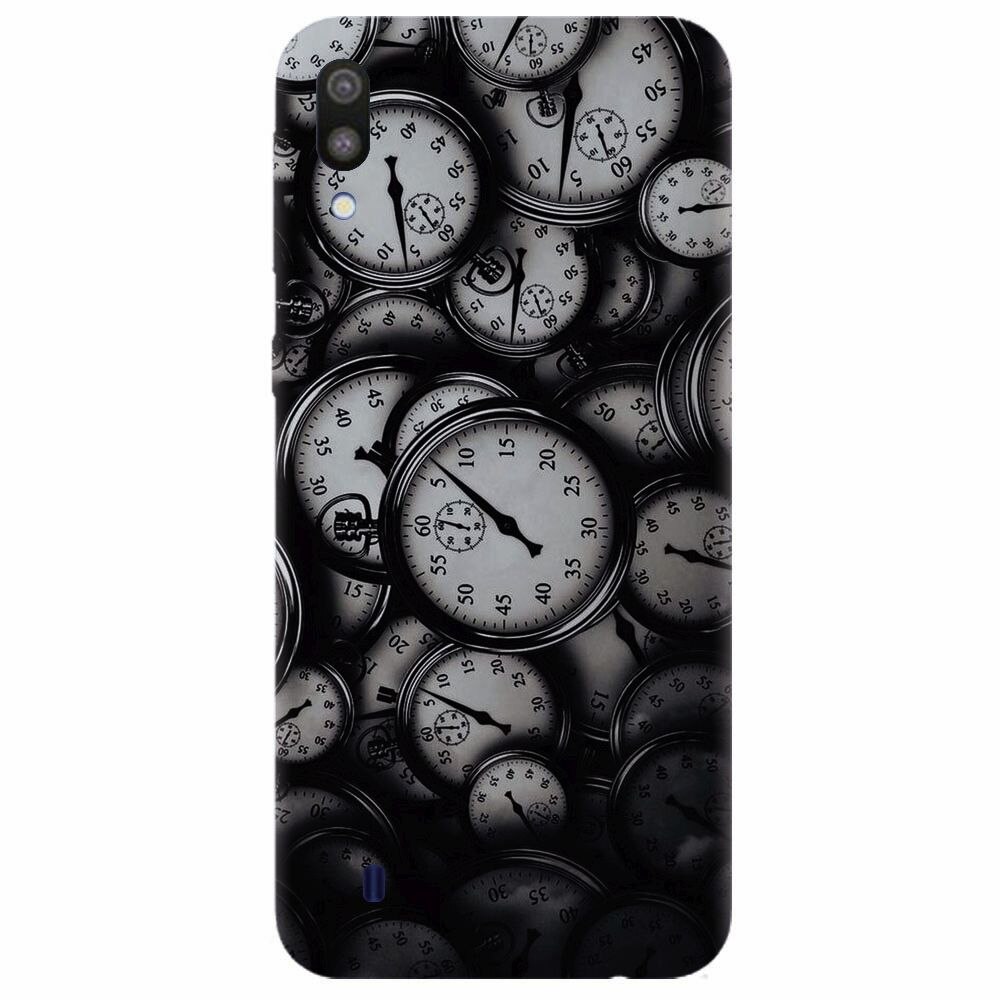 Husa silicon pentru Samsung Galaxy M10, Clocks Bw