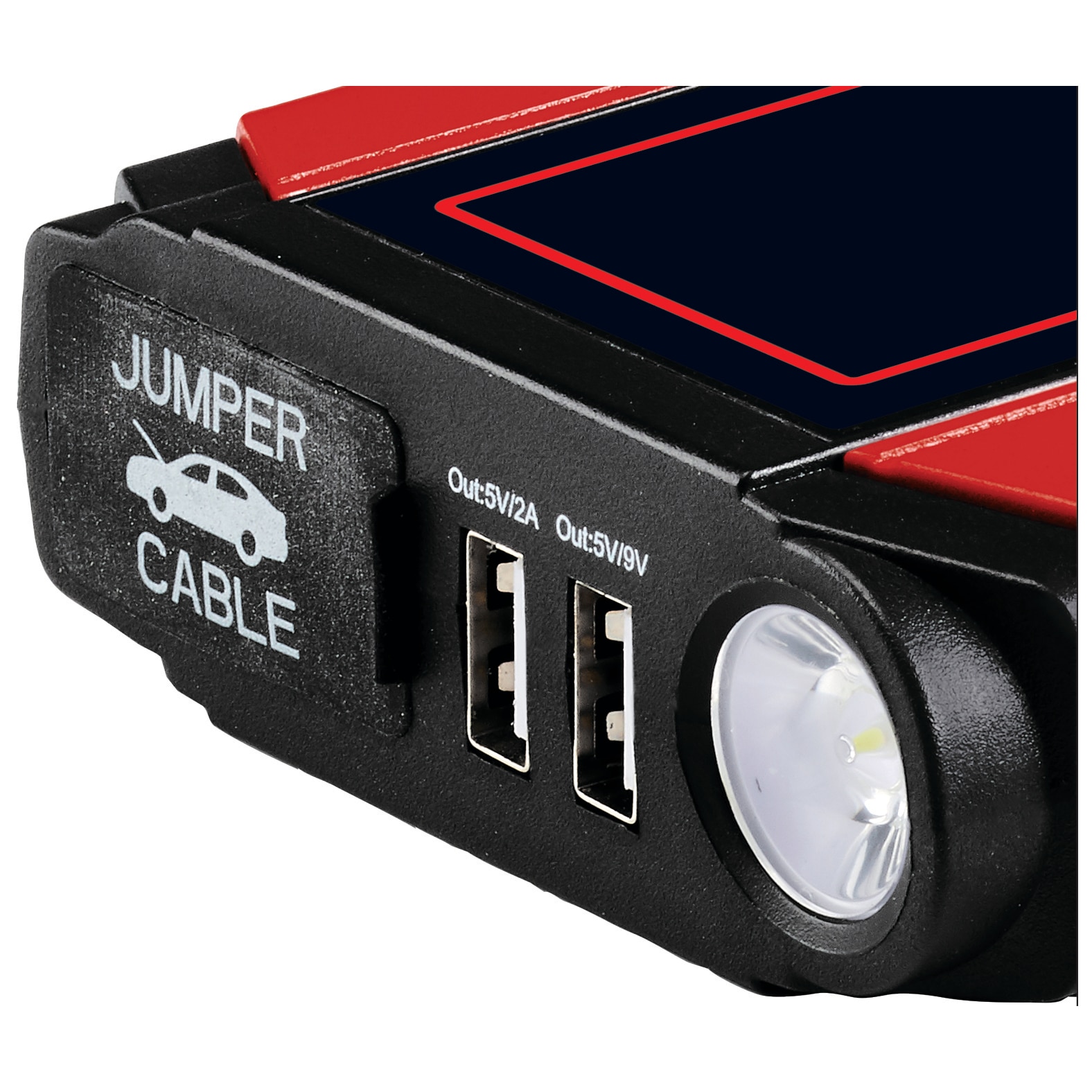 Acumulator extern / jump starter Einhell CE-JS 18, 12V, curent pornire 300  A/5 sec., USB 5V/3A, 12 V/10 A, 19V/3.5 A, acumulator Li-Polimer 66.6 Wh,  timp incarcare 6 h, lanterna 