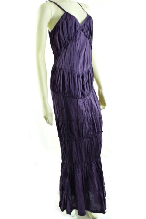 Лилава, измачкана дамска рокля Sisley