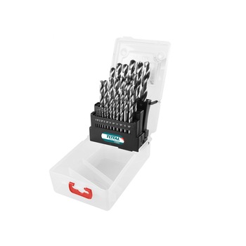 Pachet burghie pentru metal HSS: 25 piese (INDUSTRIAL) TOTAL, TACSD0251, Model 2019 Pachet burghie pentru metal HSS: 25 piese (INDUSTRIAL) TOTAL, TACSD0251, Model 2019