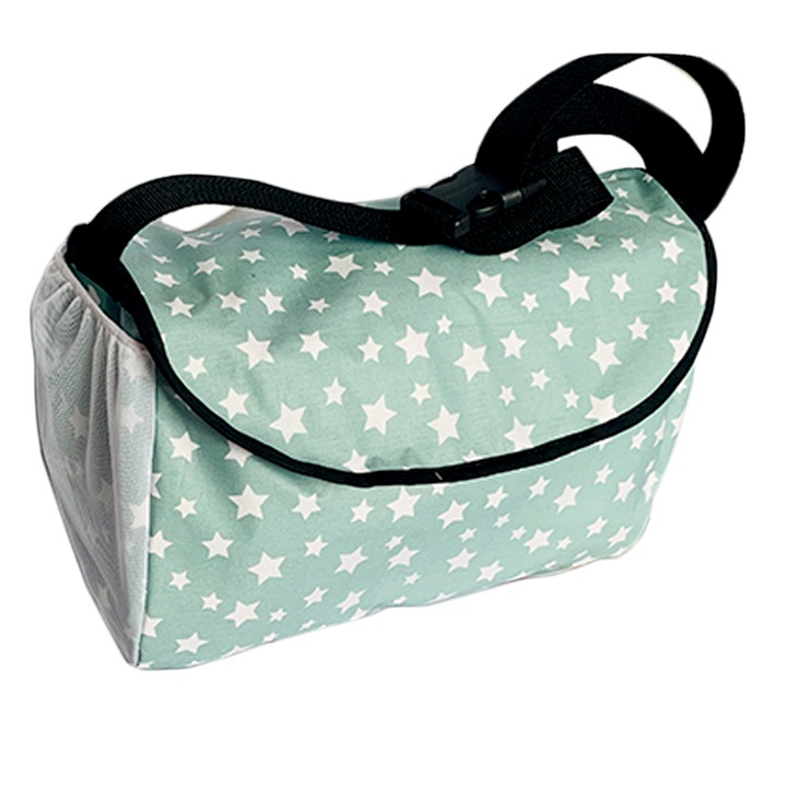 Чанта Капинката за бебешка количка , мента звезди
