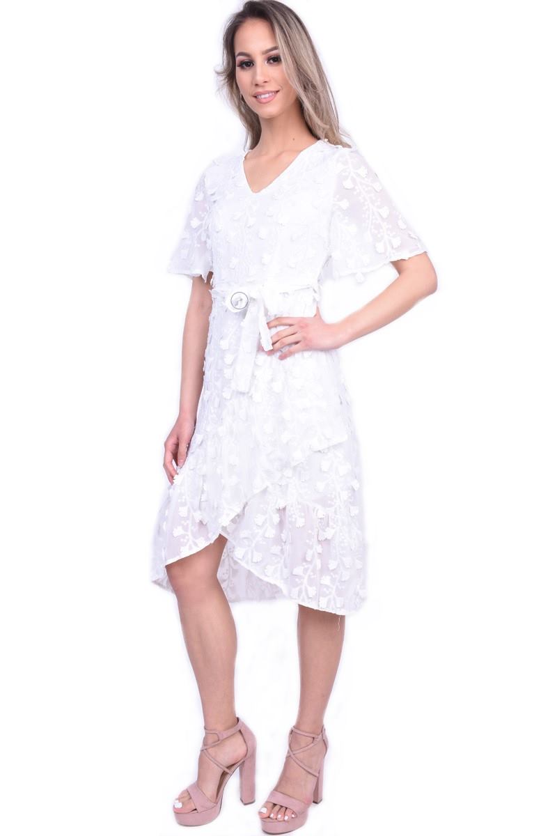 Rochie de ocazie Delicious White, Alb, L