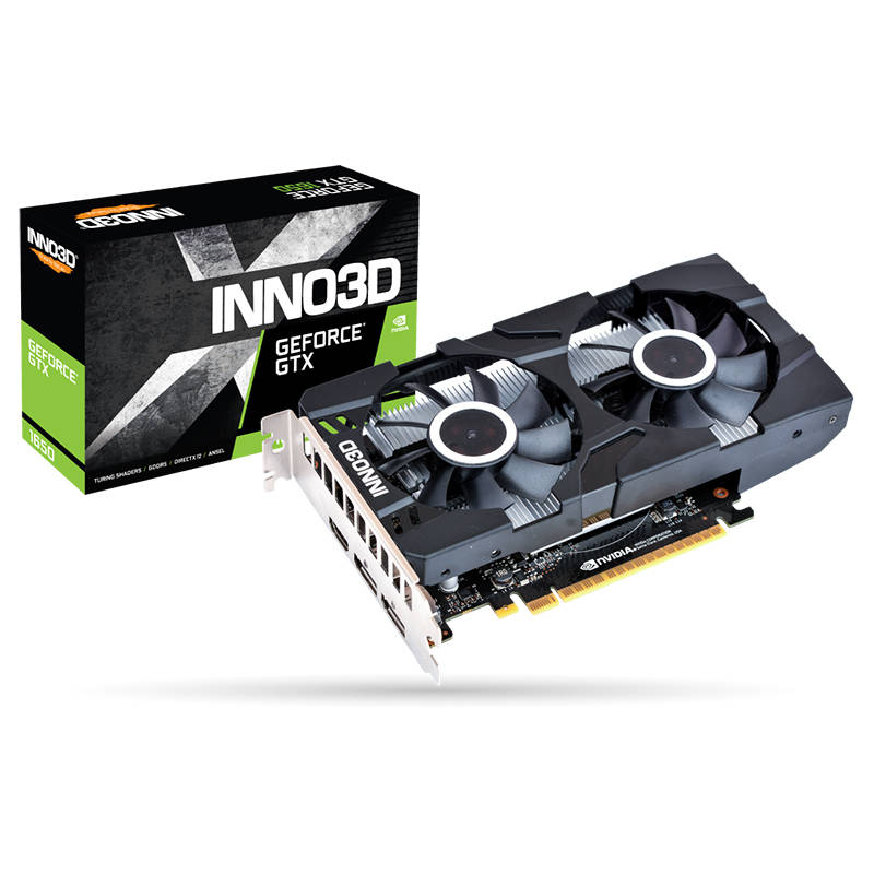 グラフィックボード・グラボ・ビデオカード INNO3D GTX 1650 TWIN X2 OC 4GB PCIE Placa video INNO3D nVidia GeForce GTX 1650 TWIN X2 OC 4GB GDDR5