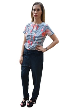 Pantaloni casual lungi Aviana ,croi drept,D&J Exclussive, Albastru marin Pantaloni casual lungi Aviana ,croi drept,D&J Exclussive, Albastru marin