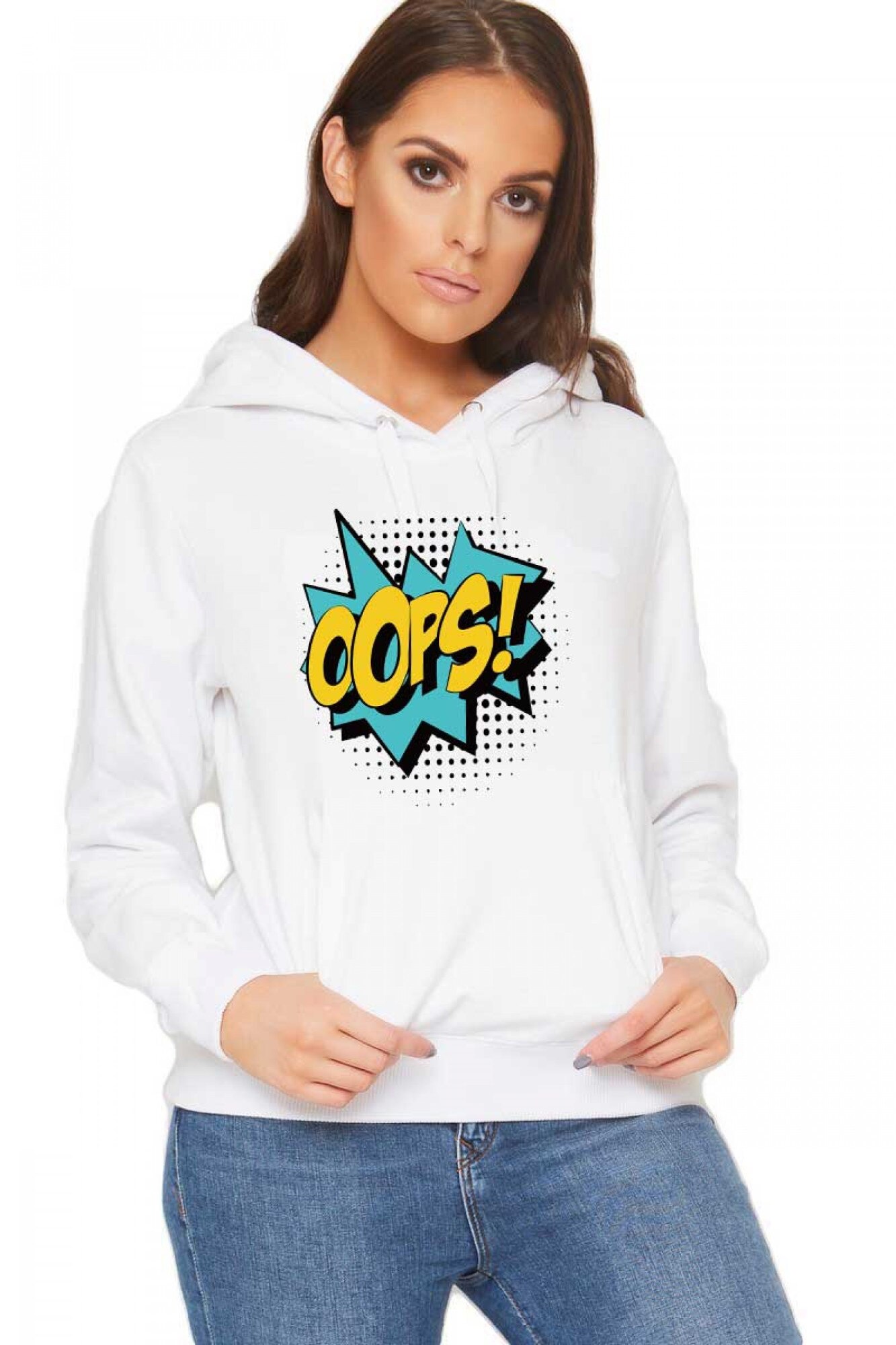 Hanorac dama alb - Oops