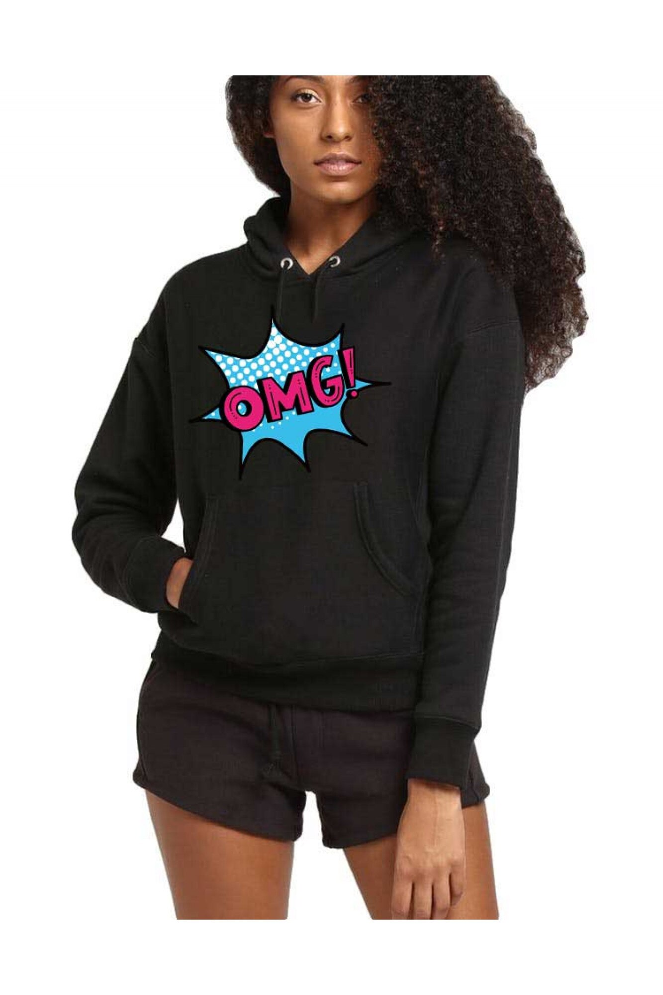 Hanorac dama negru - OMG