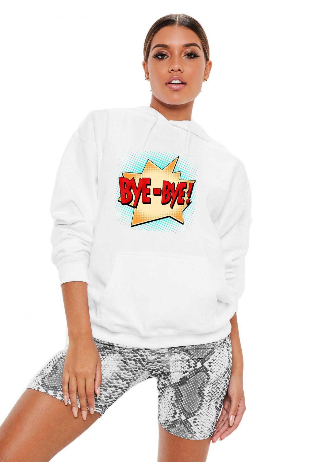 Hanorac dama alb - Bye Bye