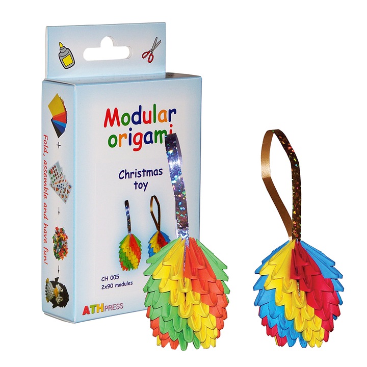 Kit globuri origami, ATH Press, Multicolor