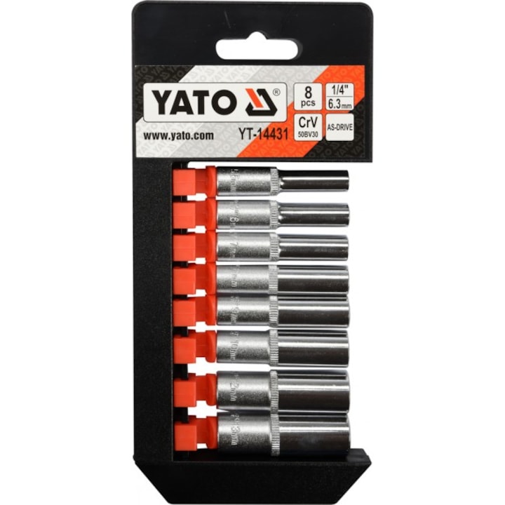 YATO YT-14431 csőkulcs készlet, 8 db 1/4 -os