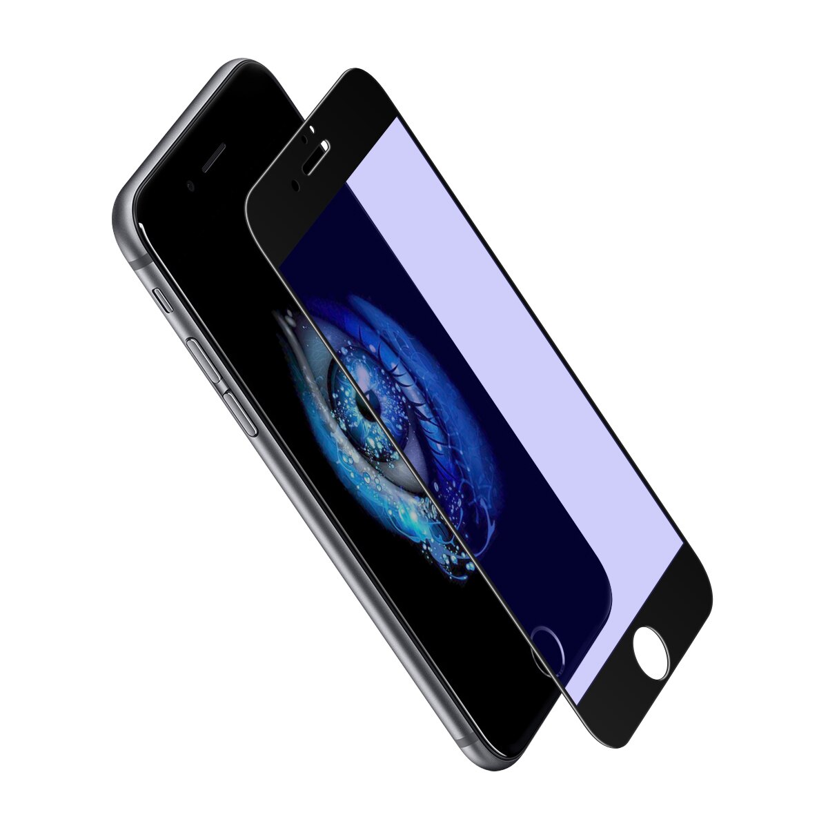 Folie protectie telefon, Baseus, Pentru Apple iPhone 7, Transparent/Negru