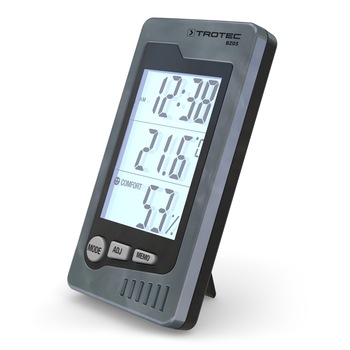 Termohigrometru digital Trotec BZ05, Ceas desteptator, Indicator umiditate, temperatura, data, ora, valoare recomandata, maxime si minime Termohigrometru digital Trotec BZ05, Ceas desteptator, Indicator umiditate, temperatura, data, ora, valoare recomandata, maxime si minime