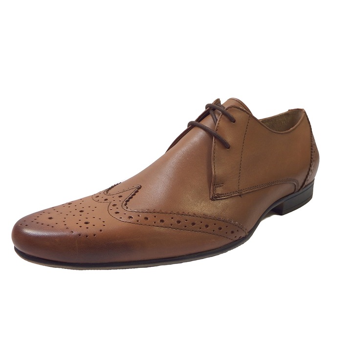 Pantofi pentru barbati, Ben Sherman, Piele naturala, Marime 45, Maro deschis