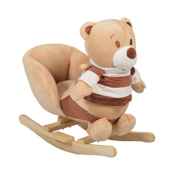 Balansoar pentru copii Bear Khaki cu sunete Balansoar pentru copii Bear Khaki cu sunete