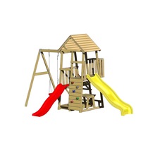 turn de joaca cu 2 platforme panou de catarare 2 tobogane leagan masuta de picnic cu bancute si lada de nisip imagen 5_0_
0