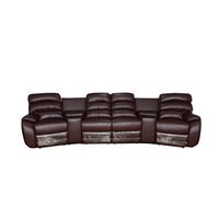 coltar home cinema md 2701 piele naturala suprafata de contact 4 reclinere manuale si 2 minibar-uri cu suport pahare culoare maro b-326 dimensiune 365 cm imagen 2_0_
0
