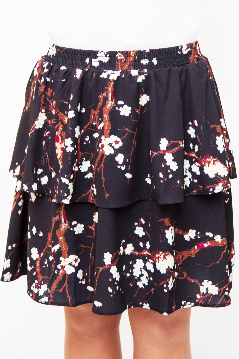 Fusta cu volanase Sisters Point, Negru