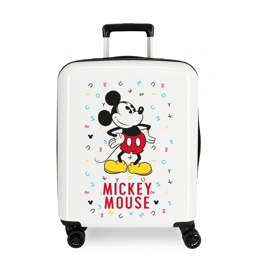 Troler cabina ABS 55 cm 4 roti Mickey Style Letras