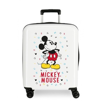Troler cabina ABS 55 cm 4 roti Mickey Style Letras Troler cabina ABS 55 cm 4 roti Mickey Style Letras