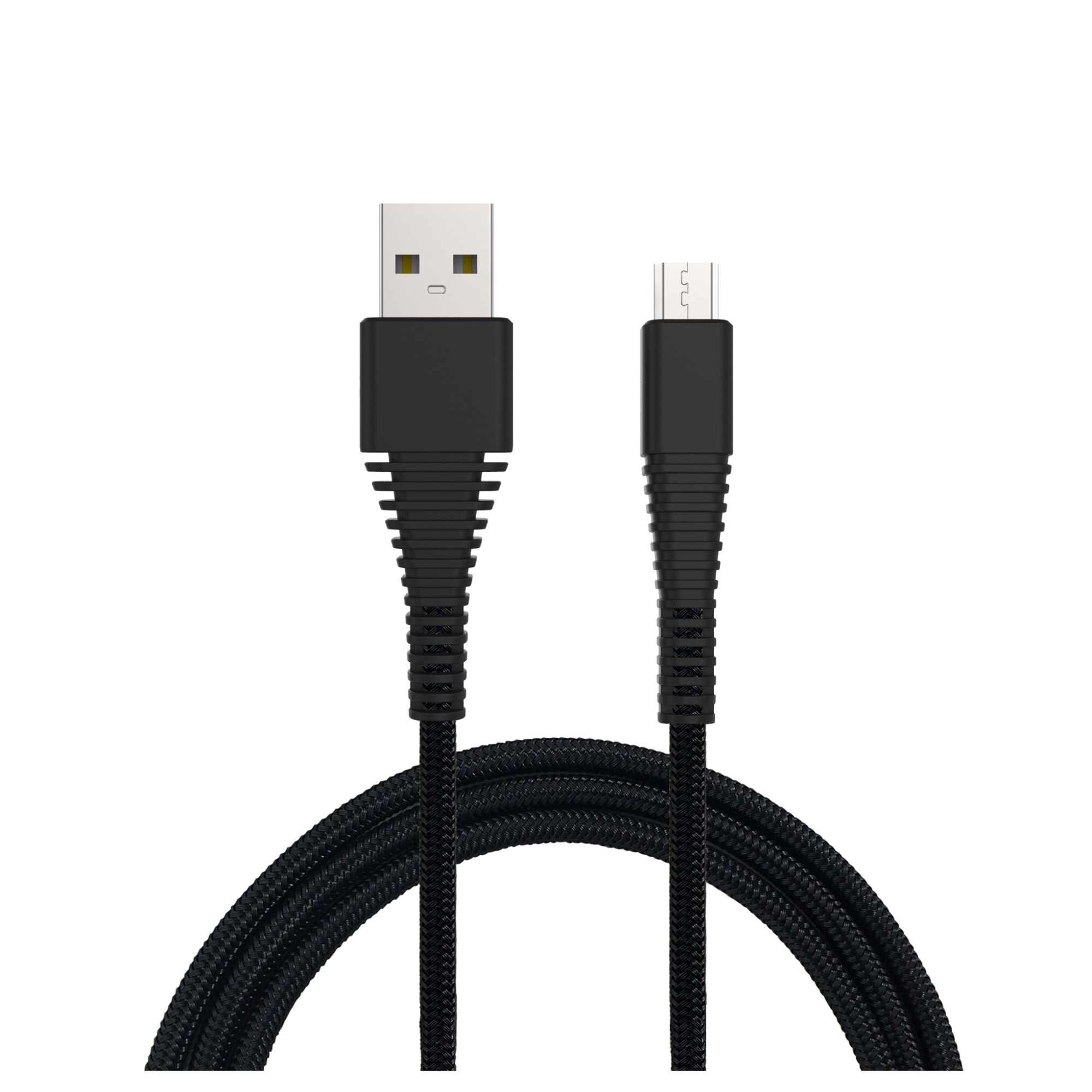 Cablu microUSB tata - USB 2.0 tata 1.2m negru rezistent la indoiri Prime Well