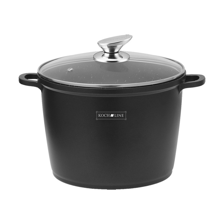 Oala marmorata Royalty Line cu capac 28 cm RL AD28M, 10.5L, Teflon