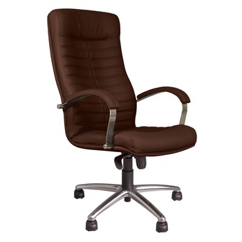 Scaun de birou directorial MF Orion Steel Chrome, mecanism Multiblock, brun, piele naturala Scaun de birou directorial MF Orion Steel Chrome, mecanism Multiblock, brun, piele naturala