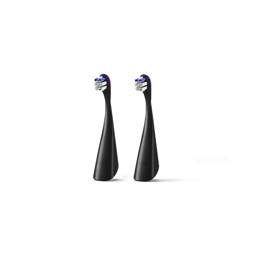 Capete de rezerva pentru periuta sonica Jetpik JP300 Sensitive Black, 2 buc, Soft, negru