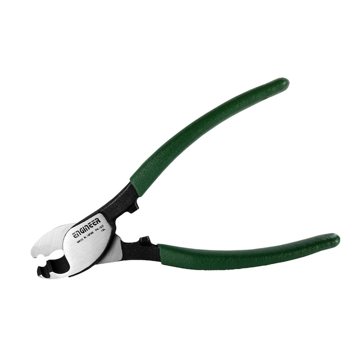 Cleste taiat cabluri ENGINEER PK-50, 164mm, 150g, verde, fabricat in Japonia - ENGINEER