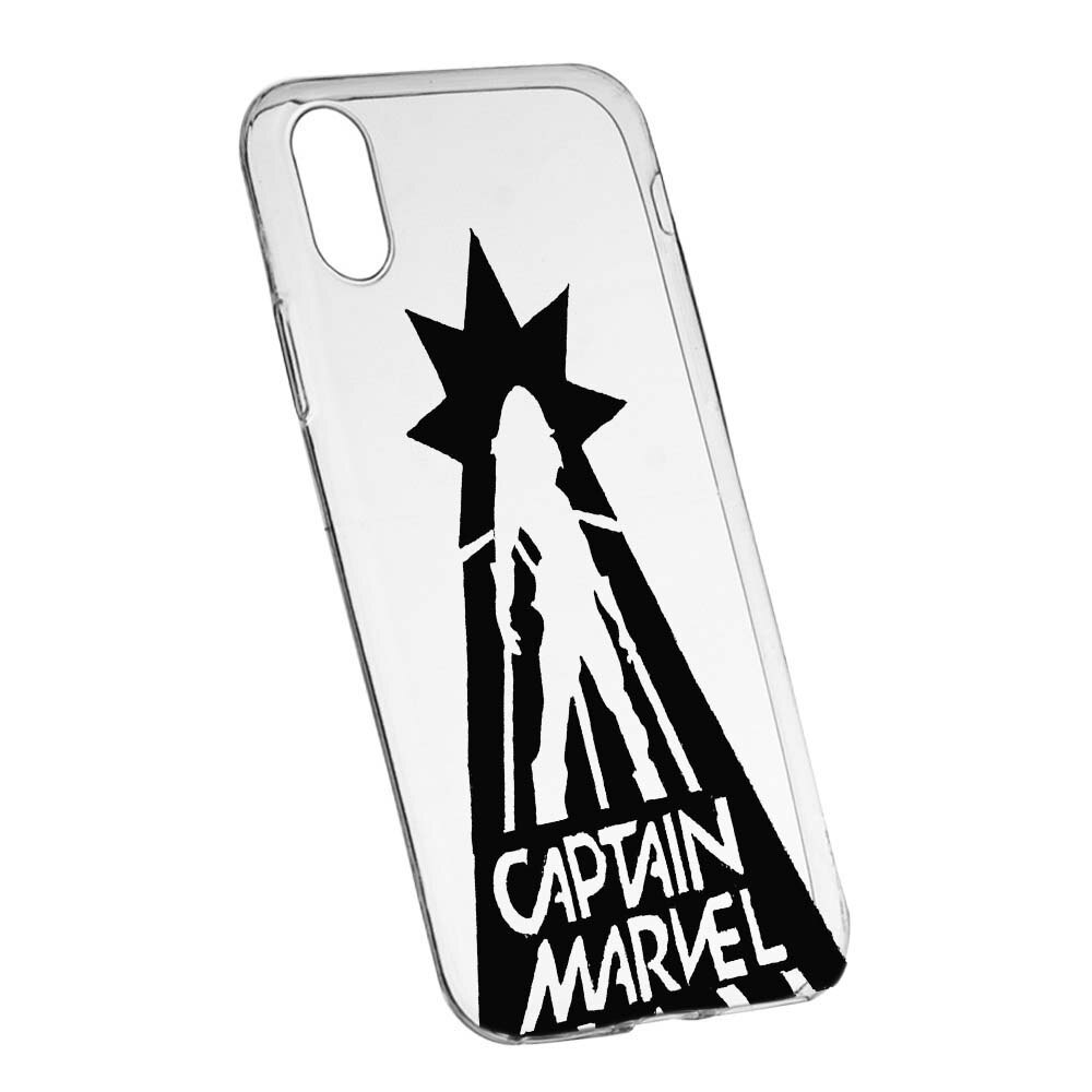 Husa de protectie Captain Marvel pentru Apple iPhone X/XS, rezistenta la uzura, anti-alunecare, din silicon Premium, 239