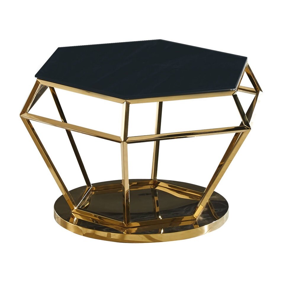 Masa pentru Cafea cu Blat de Sticla, Sani Luxury