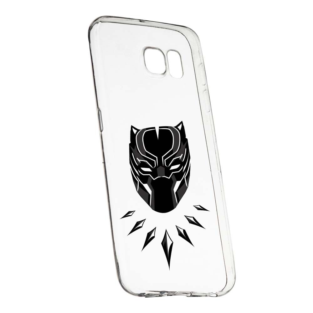 Husa de protectie Marvel, Black Panther pentru Samsung Galaxy S7, rezistenta la uzura, anti-alunecare, din silicon Premium, 243