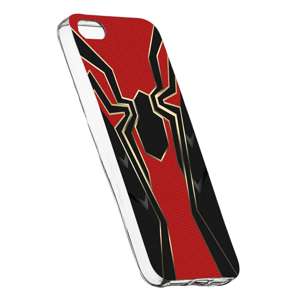 Husa de protectie Marvel, Spider-Man pentru Apple iPhone 5 / 5S / SE, rezistenta la uzura, anti-alunecare, din silicon Premium, 244
