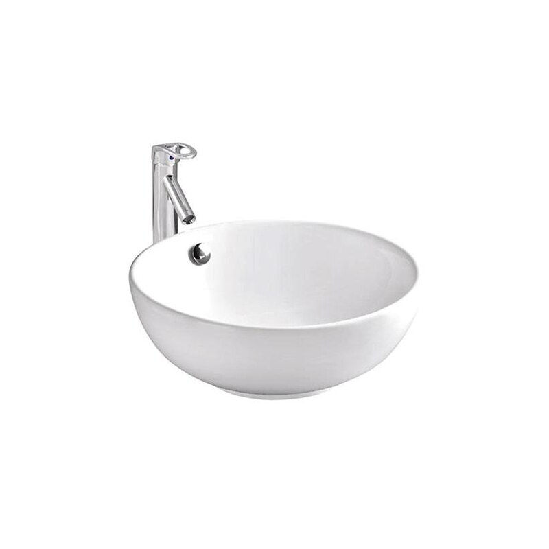 Lavoar pe blat Calgari, Fluminia,Plus baterie Casablanca Laveo, 43x43 cm, Alb,ceramica sanitara