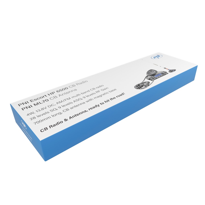 Pachet Statie radio CB PNI Escort HP 6500 ASQ + Antena CB PNI ML70 cu magnet inclus