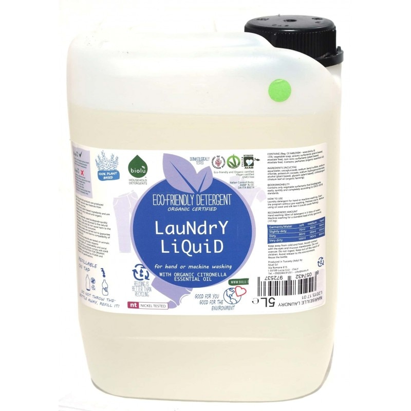 Detergent ecologic lichid pentru rufe albe si colorate cu lamaie 5L BIOLU