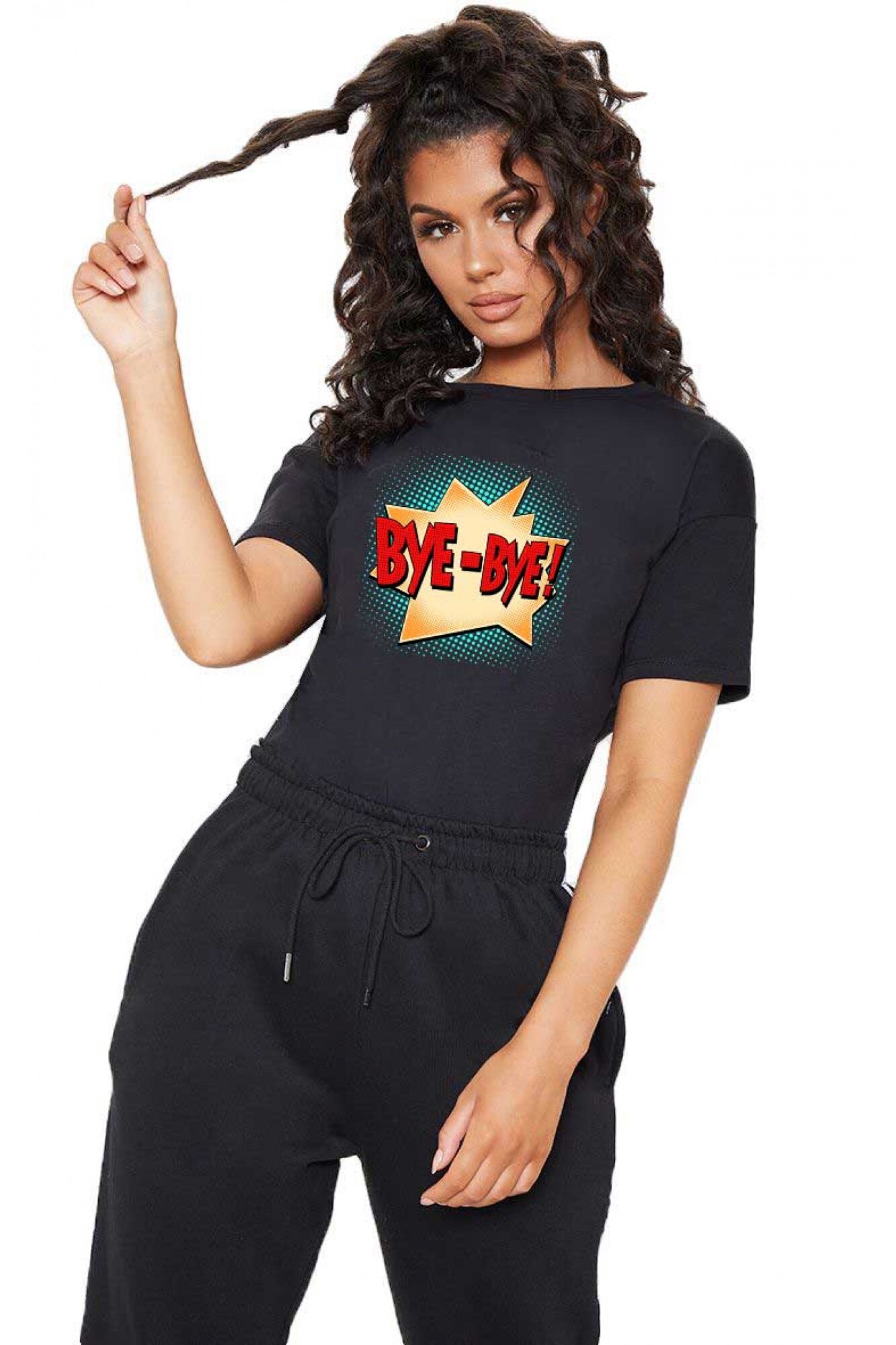Tricou dama negru - Bye Bye