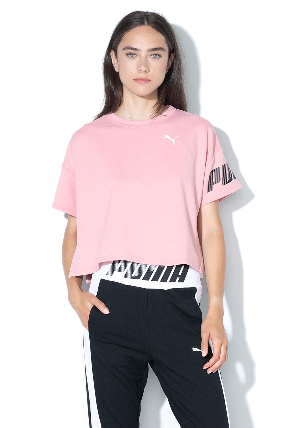 Puma, Tricou relaxed fit cu DryCell Modern Sport, Roz prafuit, L
