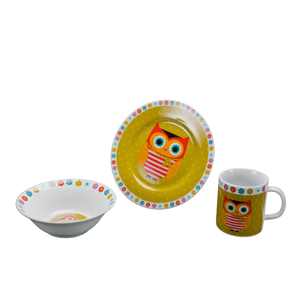Set din ceramica pentru copii, Forest Friends - Bufnita