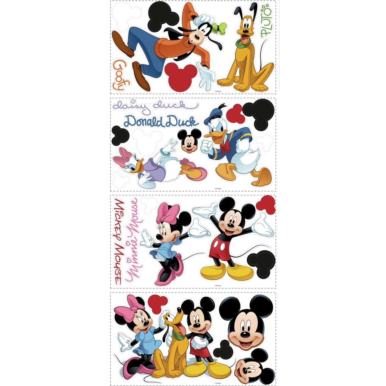 Stickere Personaje MICKEY MOUSE si Prietenii - 4 colite de 25,4 cm x 45,7 cm