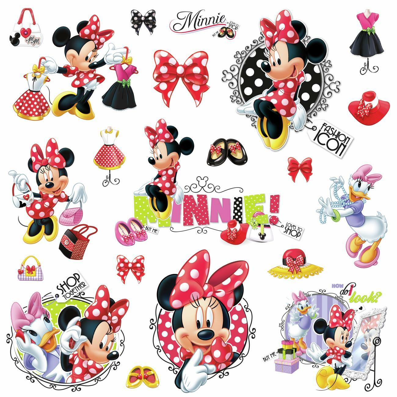 Stickere MINNIE LOVES to SHOP | 4 colite de 25,4 cm x 45,7 cm