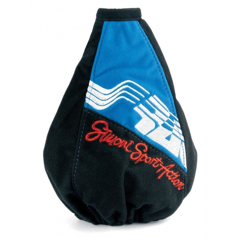 Husa universala Simoni Racing pentru schimbator de viteze, microfibra culoare negru/albastru, cod C6112/A.