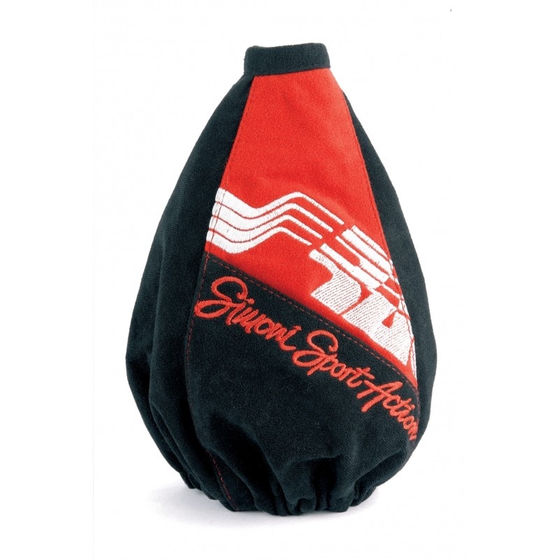 Husa universala Simoni Racing pentru schimbator de viteze, microfibra culoare negru/rosu, cod C6112/R.