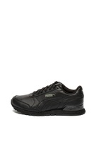 Puma, Pantofi sport de piele, cu garnituri sintetice ST Runner v2, Negru, 38 EU